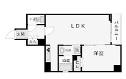 スカイコート浅草雷門 1LDKの間取図画像