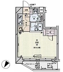 サンスタレ西浅草 1Kの間取図画像