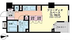 朝日上野マンション ワンルームの間取図画像
