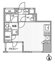 SEASONFLATS新御徒町 ワンルームの間取図画像