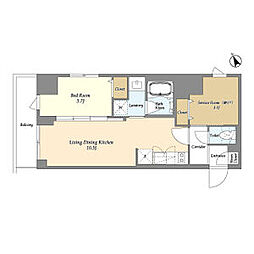 墨田区八広1丁目マンション 1SLDKの間取図画像