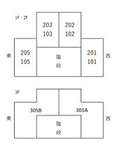 コーポ春日野 203 ｜ 福井県坂井市春江町千歩寺35-1-6（賃貸マンション1DK・2階・30.00㎡） その3