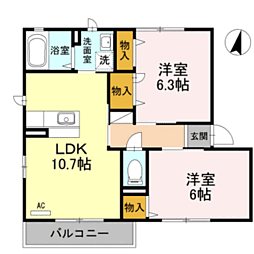 リブェール上野 A棟 1階