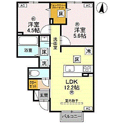 MAISON　KOTOBUKI 103 1階2LDKの間取り