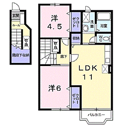 ノースショア 2LDKの間取図画像