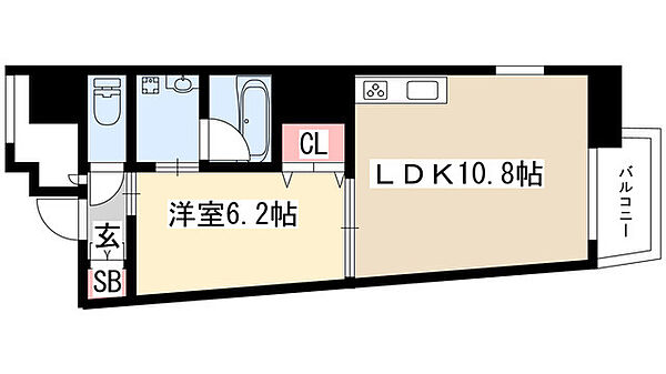 SLANT WALLS (スラント ウォールズ) 701｜愛知県名古屋市中区千代田４丁目(賃貸マンション1LDK・7階・40.13㎡)の写真 その2