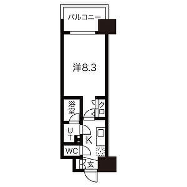 フローラル東別院 712｜愛知県名古屋市中区平和２丁目(賃貸マンション1K・7階・25.80㎡)の写真 その2