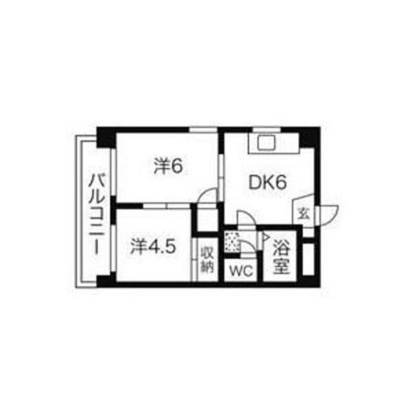 トレンディーイマII 301｜愛知県名古屋市西区幅下１丁目(賃貸マンション2DK・3階・34.00㎡)の写真 その2
