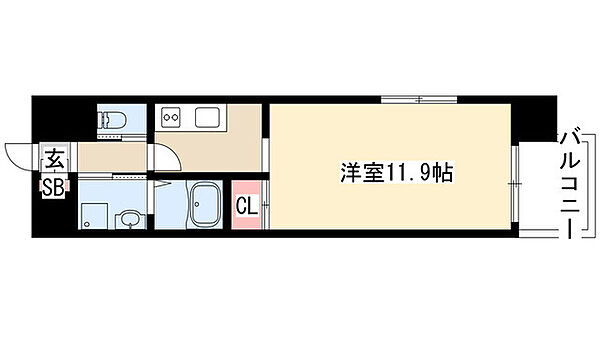 Gramercy Shirakawa Koen 1101｜愛知県名古屋市中区栄２丁目(賃貸マンション1R・11階・31.68㎡)の写真 その2