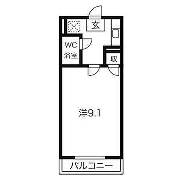 エスパシオ大野木 205｜愛知県名古屋市西区大野木１丁目(賃貸マンション1K・2階・24.48㎡)の写真 その2