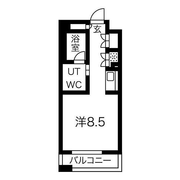 白川公園パークマンション 502｜愛知県名古屋市中区栄２丁目(賃貸マンション1K・5階・24.27㎡)の写真 その2