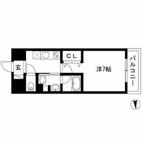 ジュール亀島 508｜愛知県名古屋市中村区千原町(賃貸マンション1K・5階・24.90㎡)の写真 その2