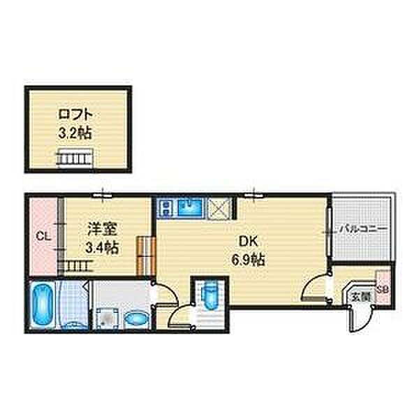 ハーモニーテラス下米野町II 102｜愛知県名古屋市中村区下米野町３丁目(賃貸アパート1SDK・1階・26.96㎡)の写真 その2