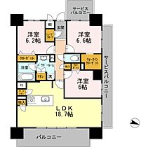 ロイヤルパークスＥＲささしま　EAST 1431 ｜ 愛知県名古屋市中村区平池町４丁目（賃貸マンション3LDK・14階・85.54㎡） その2