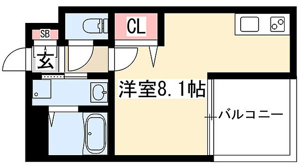 CITY SPIRE 名古屋大須 302｜愛知県名古屋市中区松原３丁目(賃貸マンション1R・3階・24.95㎡)の写真 その2