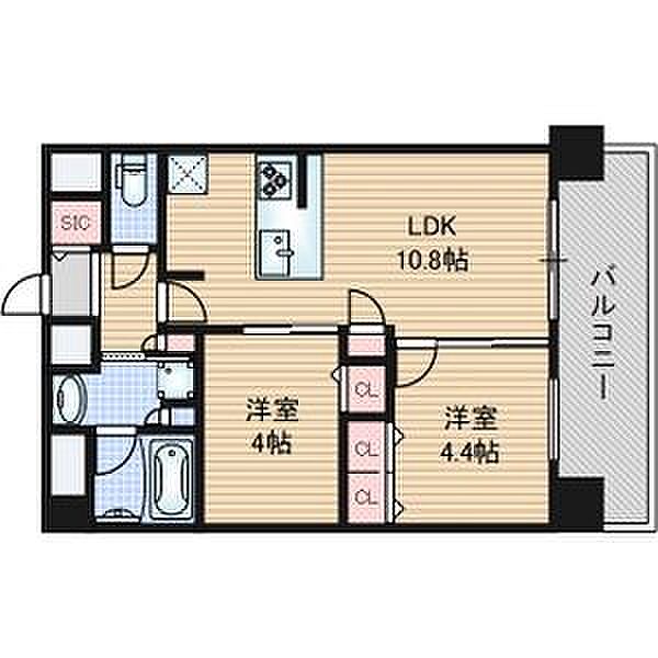 プレサンスジェネ上前津 906｜愛知県名古屋市中区橘１丁目(賃貸マンション2LDK・9階・46.52㎡)の写真 その2