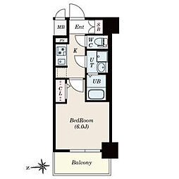 S-RESIDENCE尾頭橋 7階1Kの間取り