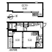 ハーモニーテラス十番IV 201 ｜ 愛知県名古屋市中川区十番町１丁目（賃貸アパート2K・2階・28.04㎡） その2