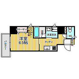 セレニティー東山公園 3階1Kの間取り