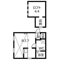 ロフト壱番館 2D ｜ 愛知県名古屋市千種区橋本町２丁目（賃貸アパート1R・2階・21.80㎡） その2