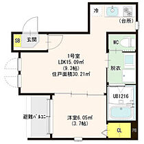 仮称)ハーモニーテラス道徳新町五丁目A 101 ｜ 愛知県名古屋市南区道徳新町５丁目（賃貸アパート1LDK・1階・30.21㎡） その2