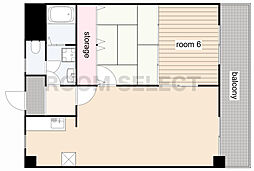 薬師寺ビルヂング 7階2LDKの間取り