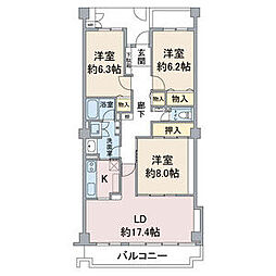 間取図画像 3LDK