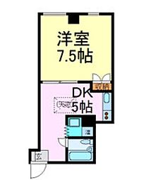 サンローラン泉 3階1DKの間取り