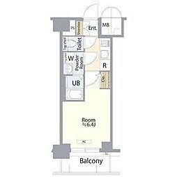エスリード鶴舞グランパークス 14階1Kの間取り