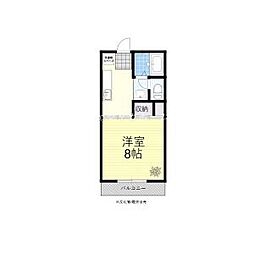 サンライフ末盛 1階1Kの間取り