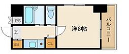 サンシャイン福成 8階1Kの間取り