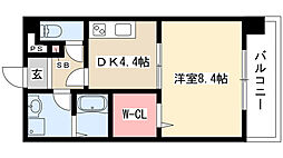 サンステージ泉 9階1DKの間取り