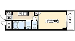 シフォン日和 2階1Kの間取り