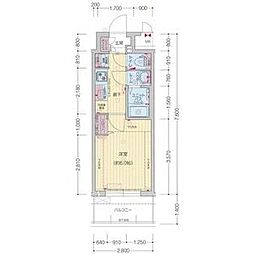 プレサンス太閤通駅前デュプル 1102 11階1Kの間取り