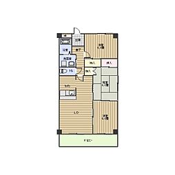 ハビテーション 6階3LDKの間取り