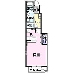 サンローレル ワンルームの間取図画像