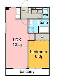 間取図画像 1LDK