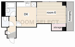 クリエイティブ21 3階1DKの間取り