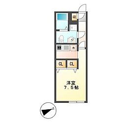 Branche千種公園 ワンルームの間取図画像