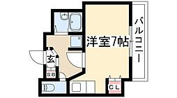 グレイス吹上 1Kの間取図画像