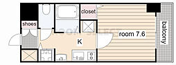 プレサンス名古屋STATIONアライブ 1Kの間取図画像