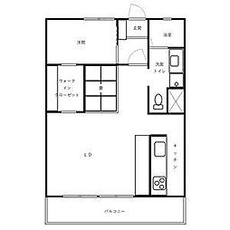 サンシャインマンション 1LDKの間取図画像