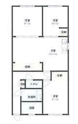 サンハイツいずみ 3階3LDKの間取り