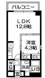 セントラル　ケーズ 2階1LDKの間取り