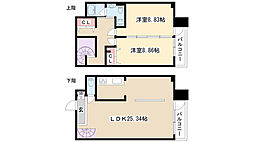 レジディア東桜II 14階2LDKの間取り