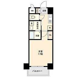 ランドハウス八事 6階1Kの間取り