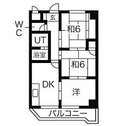 日進ビル 3階3DKの間取り