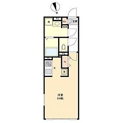 LUORE城西 5階ワンルームの間取り