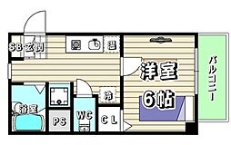 アーバンポイント川名-本町 1Kの間取図画像