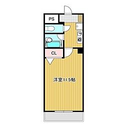 カーサエスペランサ 4階1Kの間取り